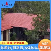 山东青州ASP钢塑瓦 隔热纳米瓦 钢塑耐腐板难燃耐用