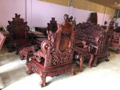 杭州高价回收二手红木家具交趾黄檀沙大床雕花整套红木家具回收
